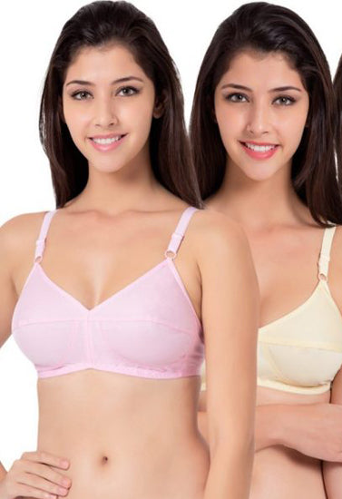 Printed Wireless Pack of 6 Bras, NikkiandNaomi
