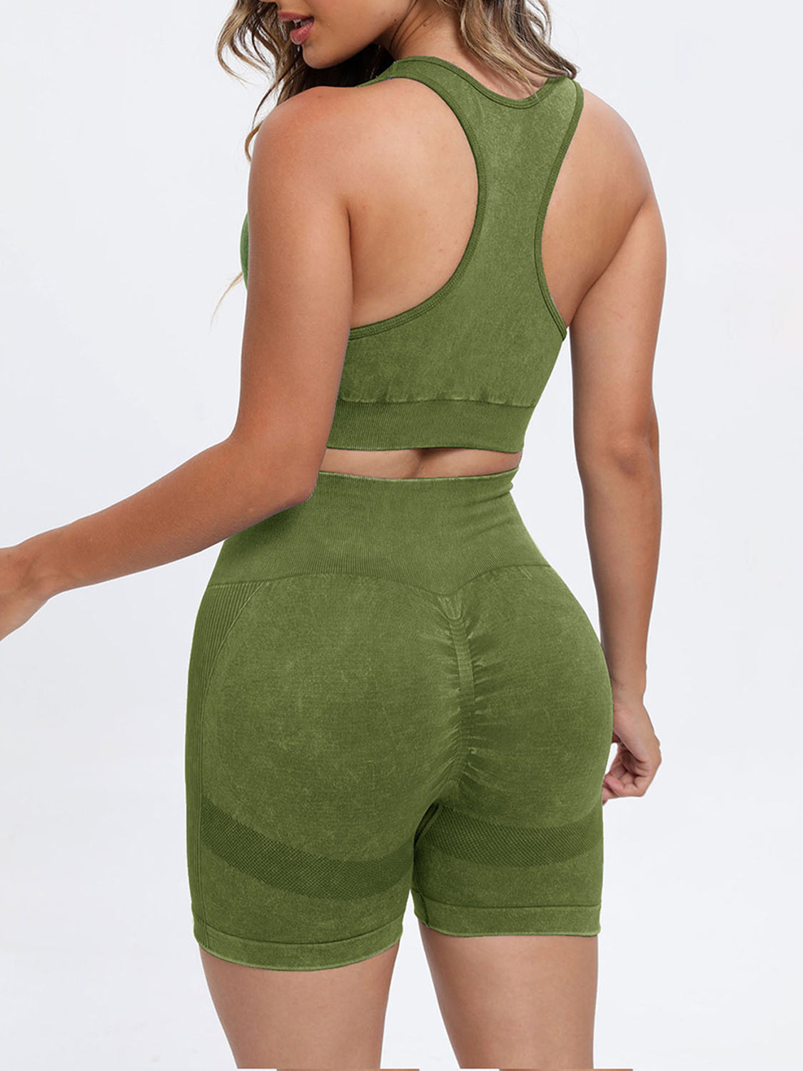 Scoop Neck Wide Strap Top and Shorts Active Set, NikkiandNaomi