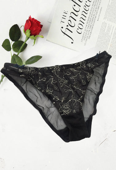 Black Super Pretty Transparent Panty, NikkiandNaomi