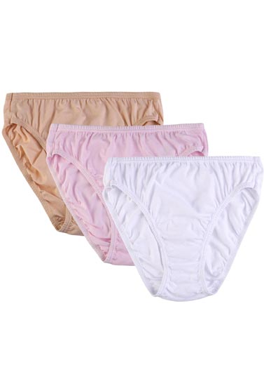 Cotton Soft Waistband Plus Size Panties(Pack of 3) + 1 Free Bra, NikkiandNaomi