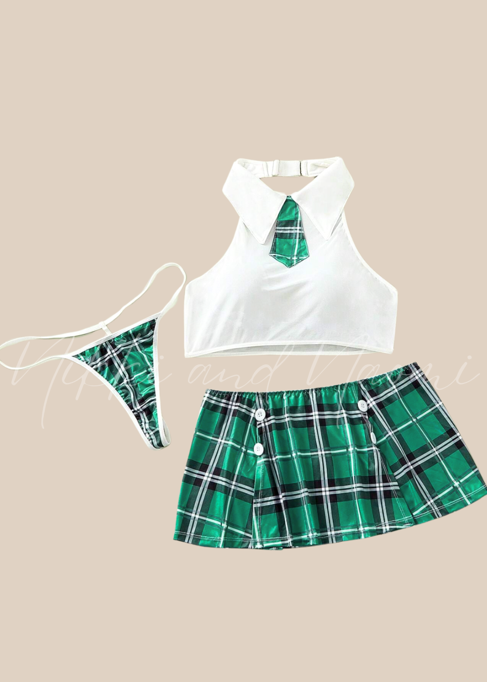 Cheerleader Chic Plus Size Green Costume