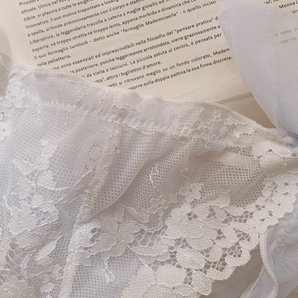 Hip Ruffled Crotch Mesh Lace Panties, NikkiandNaomi