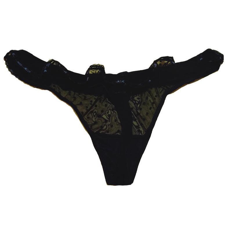 Black Instant Attraction Thong, NikkiandNaomi