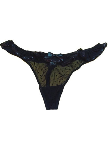 Black Instant Attraction Thong, NikkiandNaomi