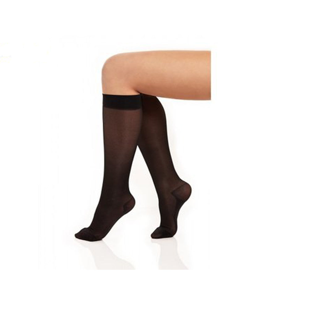 Le Bourget Black Hi-Socks unisex Western calcetines para botas sin costuras, paquete de 2