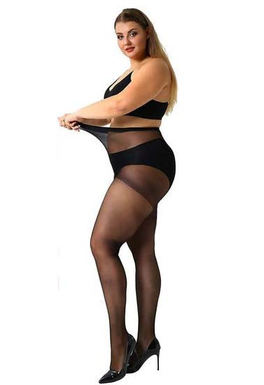 Pantimedias talla grande brillo puro