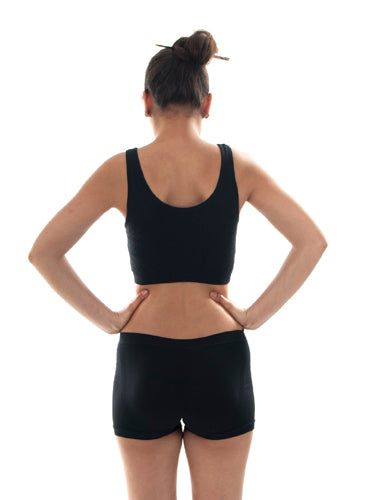 "Black" Seamless Sports Bra And Boyshorts Set,,NikkiandNaomi