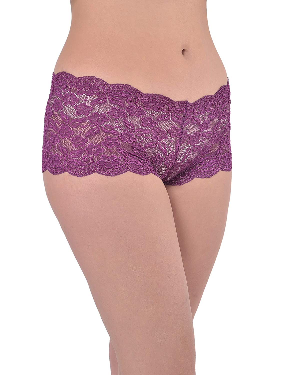 Ladies' Lace Low Waist Multicolor Boyshorts (Pack of 2), NikkiandNaomi