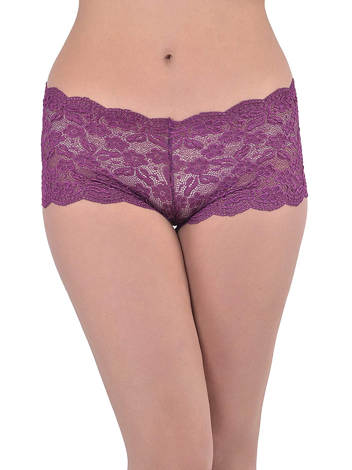 Ladies' Lace Low Waist Multicolor Boyshorts (Pack of 2), NikkiandNaomi