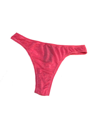 Seductive Soft Red And Pink Thong Panties Set Of 2, NikkiandNaomi